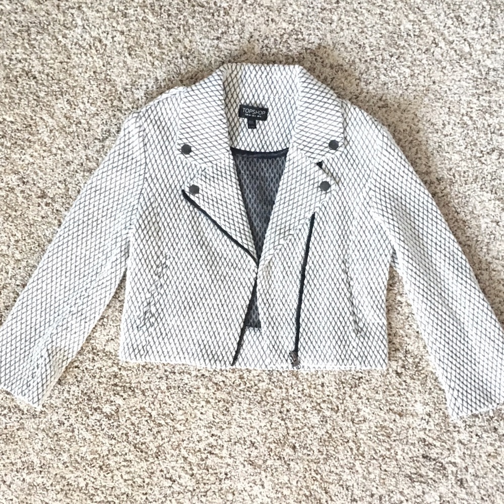 Top shop cropped moto jacket